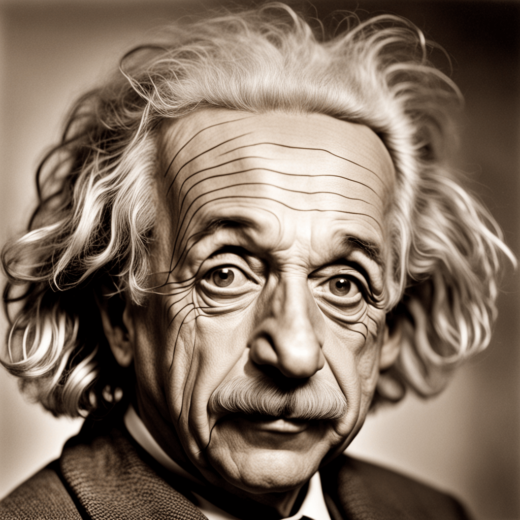 A portrait of Albert Einstein, the famous physicist and mathematician